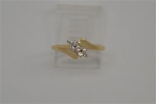 Diamond Fashion Ring 7 Diamonds .07ctw 14K Yellow Gold 1.5g Sz:5